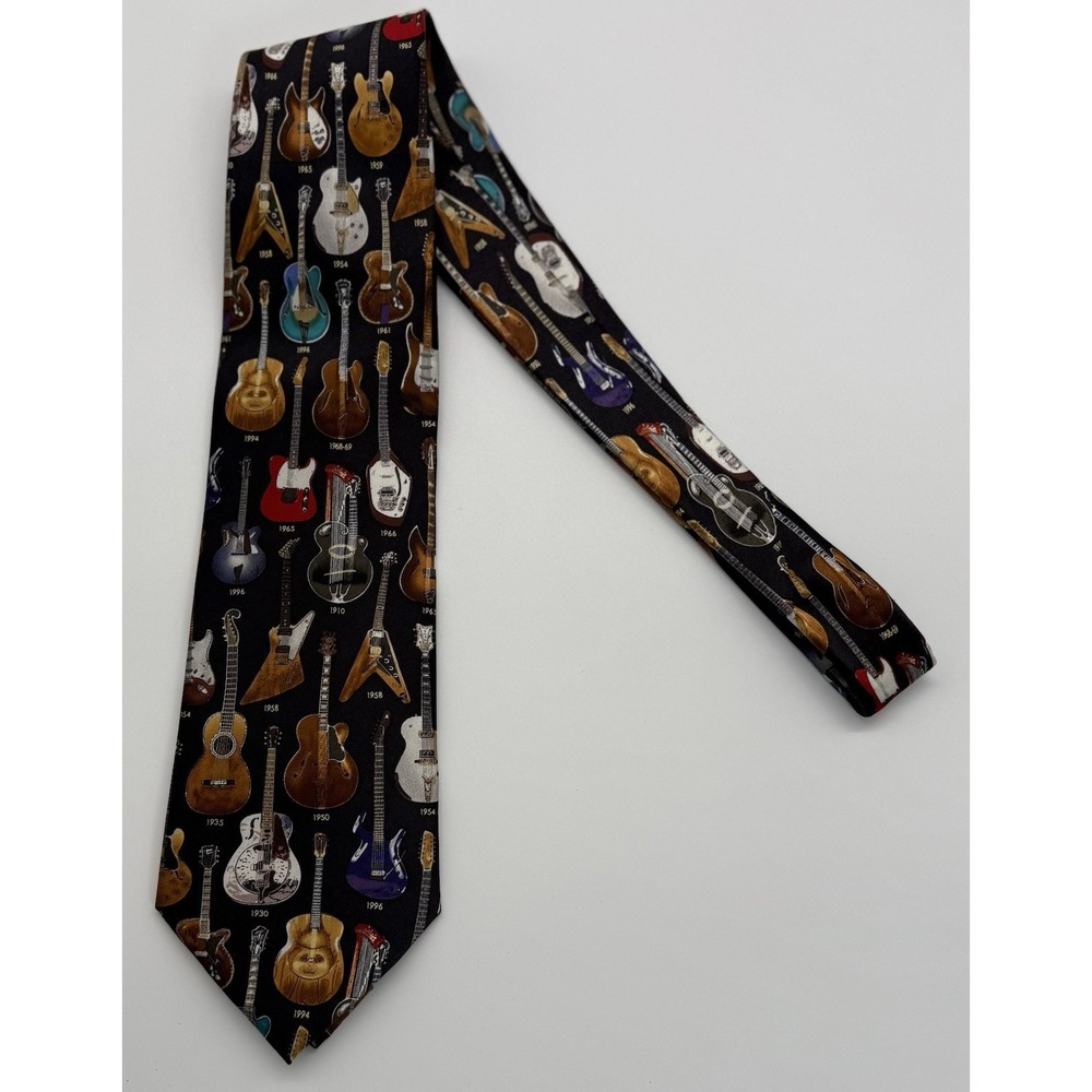 Museum Artifacts Necktie‎ Classic Guitars 1910-1996 All Silk